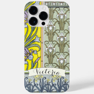 Your Name or Quote Vintage Iris Pattern iphone Case-Mate iPhone 14 Pro Max Case