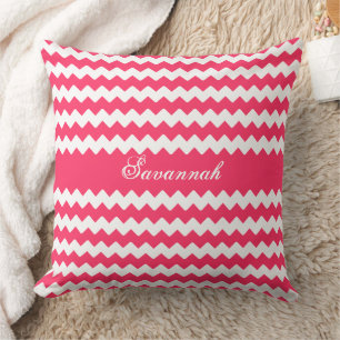 Your Name or Quote You Choose Colour Zigzag Patter Cushion