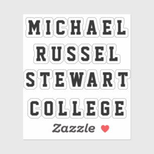 Your Name or Text 4 Lines Transparent Stickers