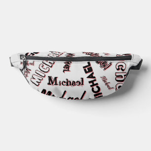 Your name pattern monogram rose colour shadow bum bags