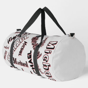 Your name pattern monogram rose colour shadow duffle bag