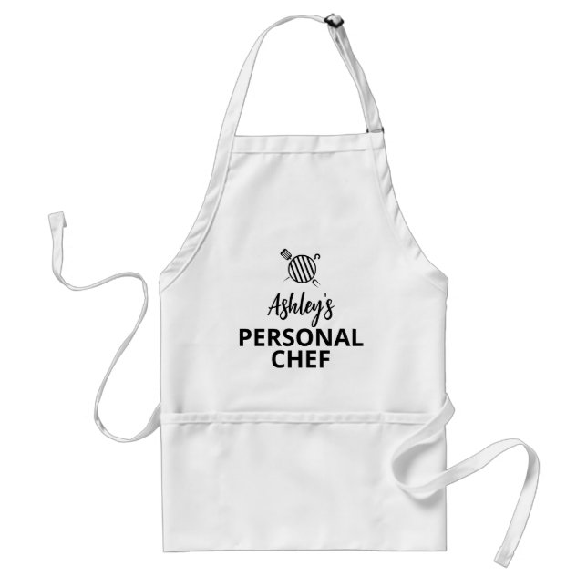 Your NAME Personal Chef, Grill Apron, Personalised Standard Apron (Front)