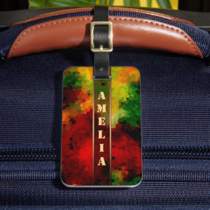 Your name, personalise, initials, abstract luggage tag