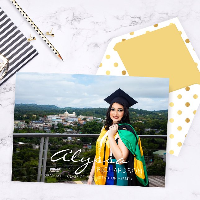 Your Name & Photo Graduate Announcement (Creator Uploaded)