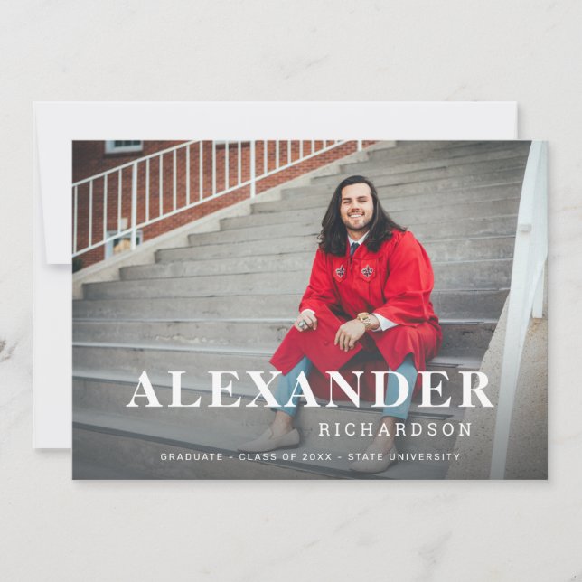 Your Name & Photo Graduate Announcement M 2 (Front)