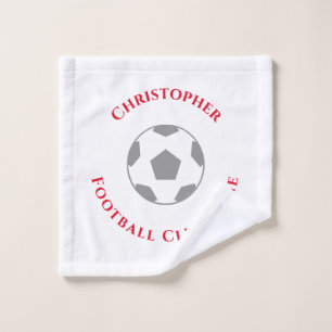 Your Name Plus Football Club Name Wash Cloth