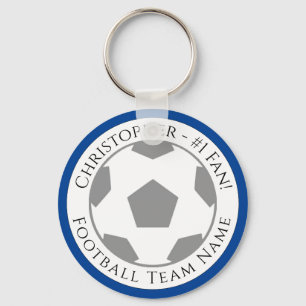 Your Name plus Football Team Name Key Ring