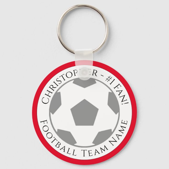 Your Name plus Football Team Name Keychain (Front)