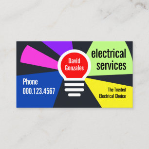 Your Name Powers Light Bulb Business Card