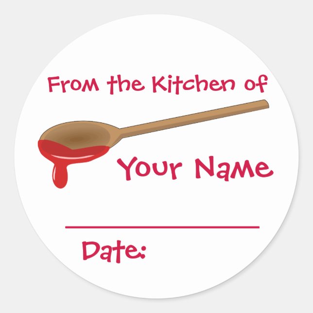 Your Name Preserves Jam Jelly Canning Lid Labels (Front)