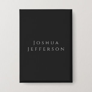 Your Name Professional Creative Plain Black Grey