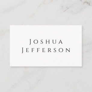 Your Name Professional Creative Plain Black White Enclosure Card
