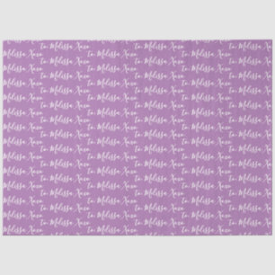 Your Name Purple Tissue Paper