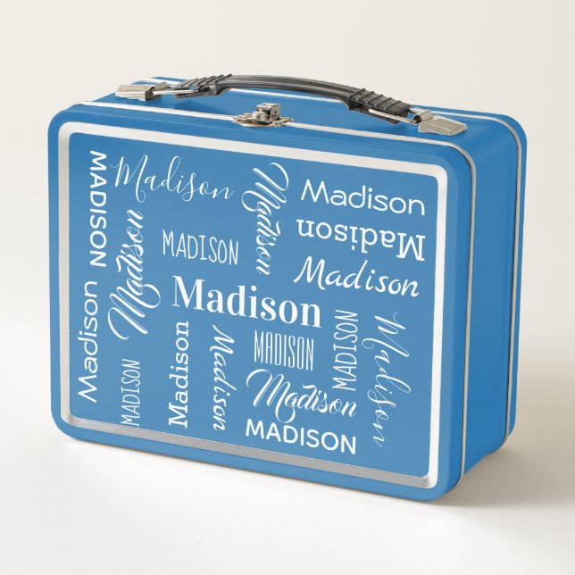 YOUR Name Repeating custom lunch boxes (Front)