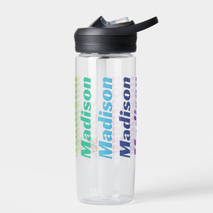 Your Name Repeating in Colours Water Bottle