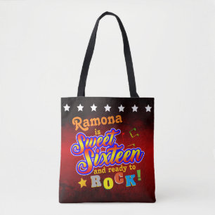 (Your Name) Rocking Sweet Sixteen 16 Tote Bag