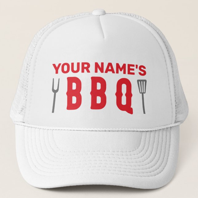 Your Name’s Bbq Trucker Hat (Front)