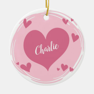 Your Name(s) in a Heart custom ornament