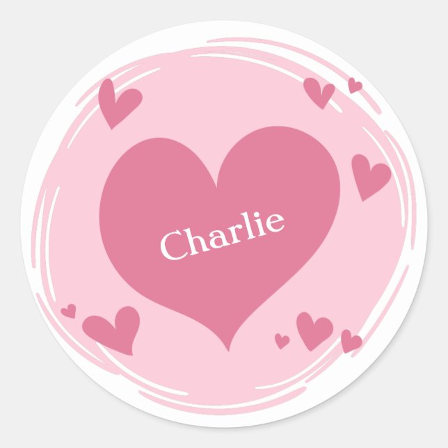 Your Name(s) in a Heart Frame stickers (Front)