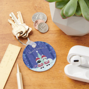 [Your name]'s Poiluna Christmas Metal Circle Key Ring