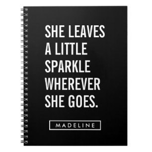 Your Name   She Leaves A Little Sparkle Notebook