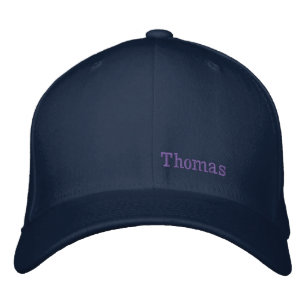 Your Name, Simple Clean Purple Minimalist Embroidered Hat