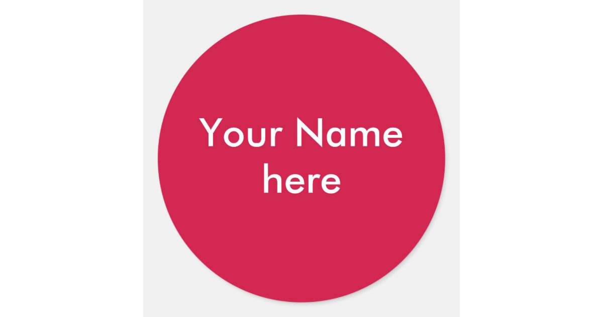 Your Name Sticker Create your Own