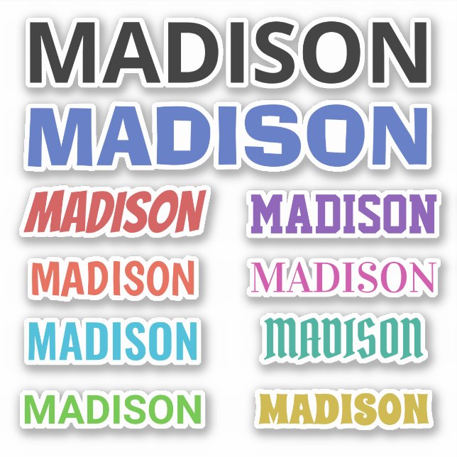 YOUR NAME stickers (Front)