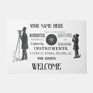 YOUR NAME SURVEY LAND SURVEYOR 1856 Boston Ad Doormat