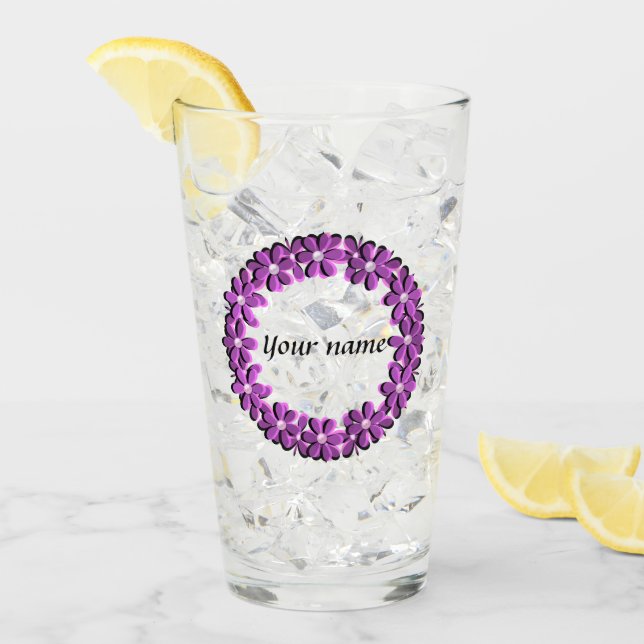 Your name, text, personalised glass (Front Ice)