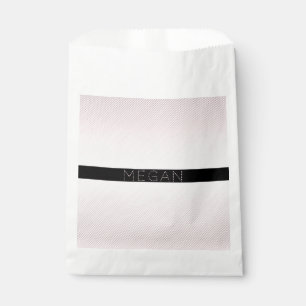 Your Name Thin White & Sublte Rose Ombre Stripes Favour Bag