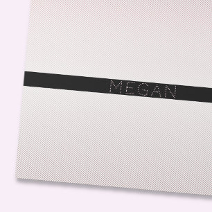 Your Name   Thin White & Sublte Rose Ombre Stripes Wrapping Paper