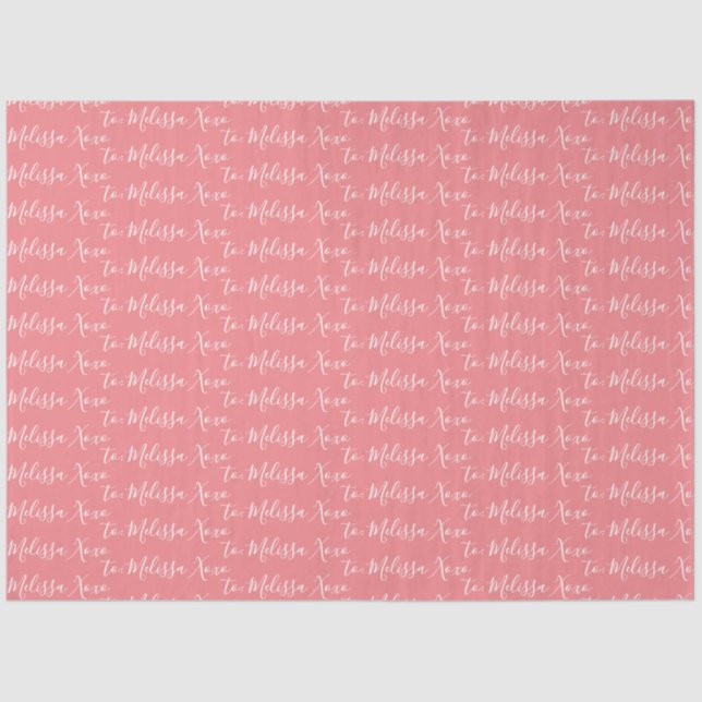 Your Name  Tissue Paper- Pink Tissue Paper (Front)