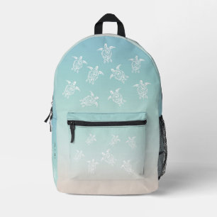 YOUR NAME Turtles Beach Themed Printed Backpack