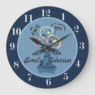 Your name, watch, retro large clock