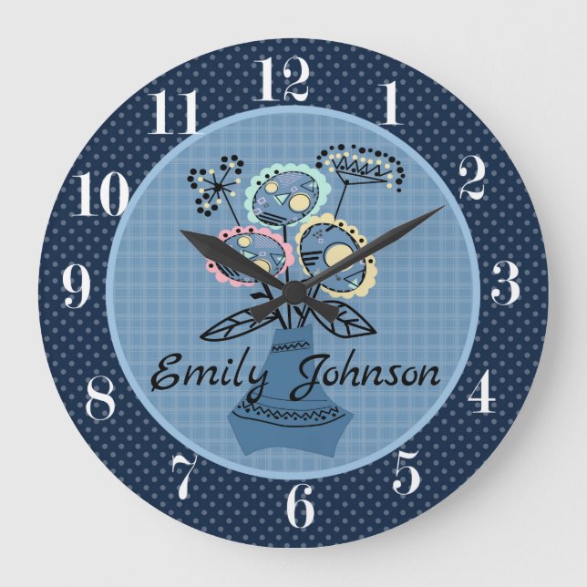 Your name, watch, retro large clock (Front)