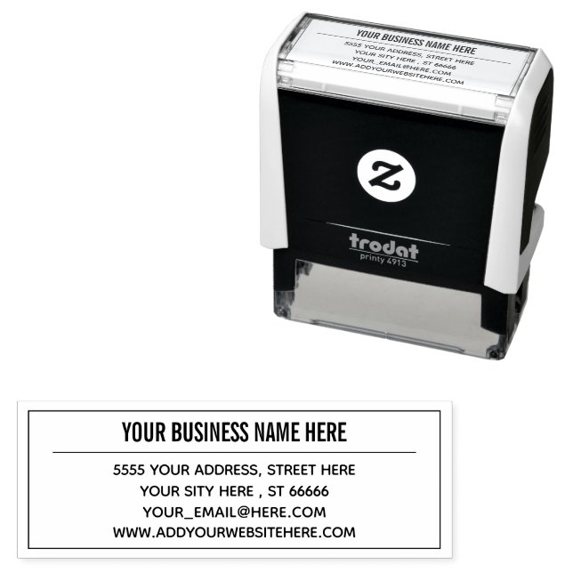 Your Name Website Info Address Business Stamp (In Situ)