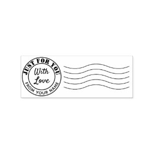 Your Name With Love Postmark Stamp Personalised