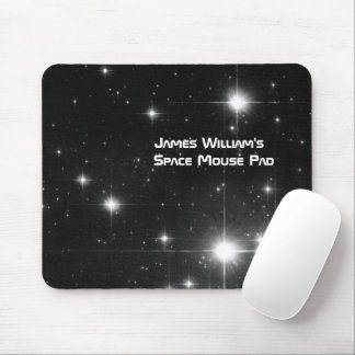 Your Name with Stars in Deep Space Mouse Pad