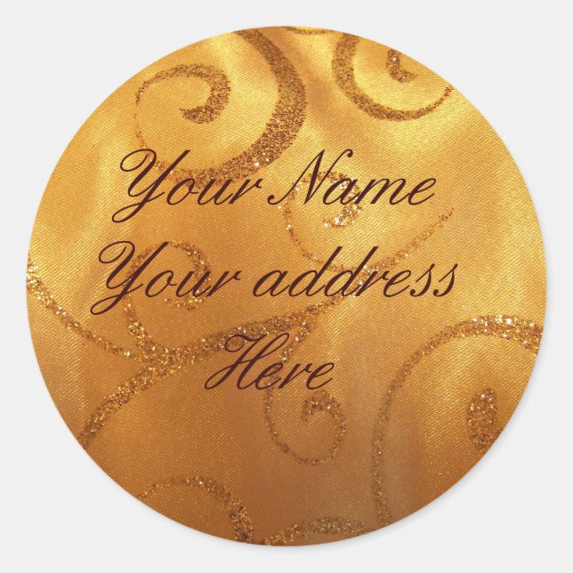 Your  Name Your Address Here lables Classic Round Sticker (Front)