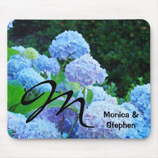 Your Names mousepad His & Her Name Floral (Front)