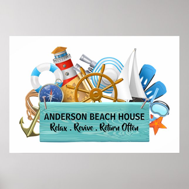 Your Nautical - Beach House Sign (Front)