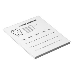 Your Next Appointment Dentist's Office Reminder Notepad