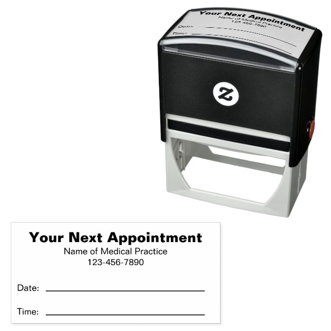 Your Next Appointment Doctors Office Text Template Self-inking Stamp (In Situ)