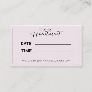 Your Next Appointment Pastel Purple Card