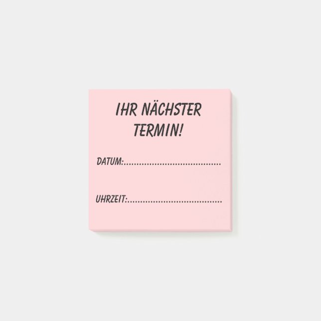 Your next appointment! post-it notes (Front)