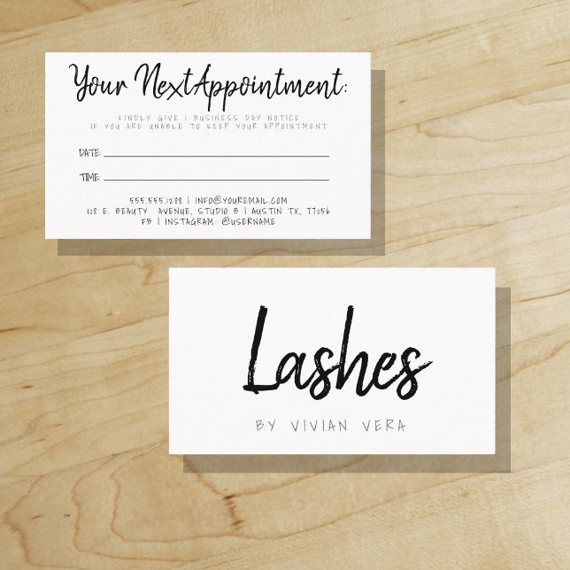 Your Next Appointment | Reminder | Lashes ("Everyday is abundantly beautiful." 
Sincerely Best Wishes from Lucky Design World)
