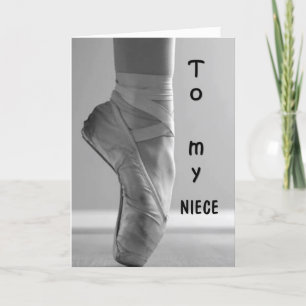 "YOUR NIECE" A BALLARINA-WISH HER HAPPY BIRTHDAY CARD