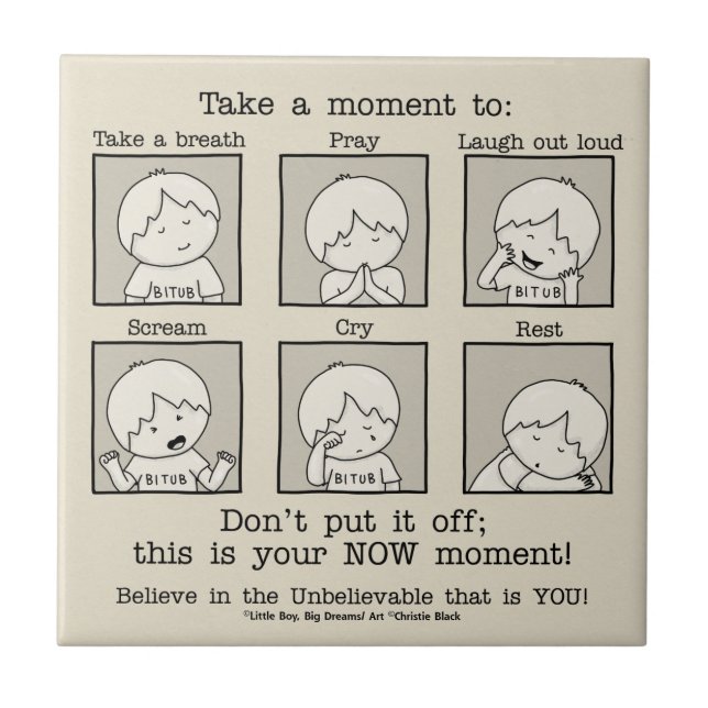 Your NOW Moment Ceramic Tile (Front)