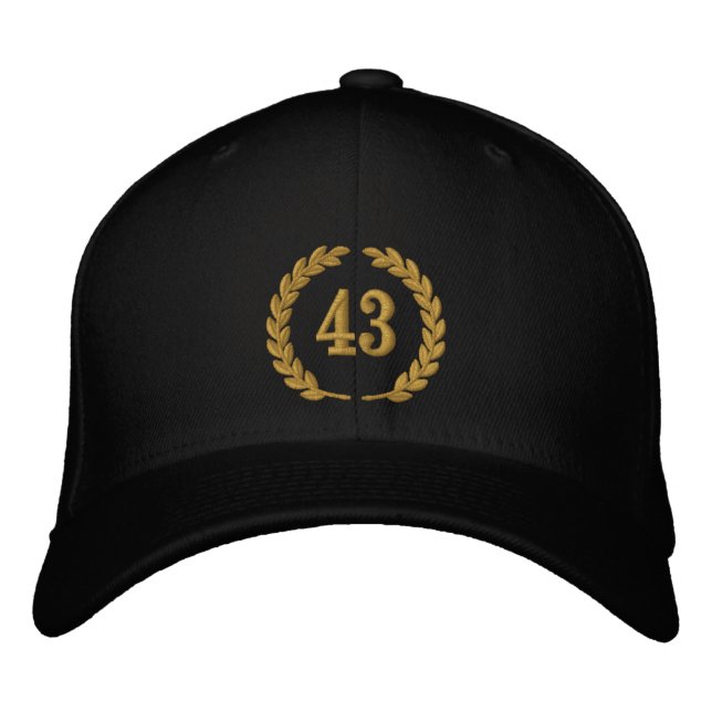 Your Number Year Age Embroidery Embroidered Cap (Front)